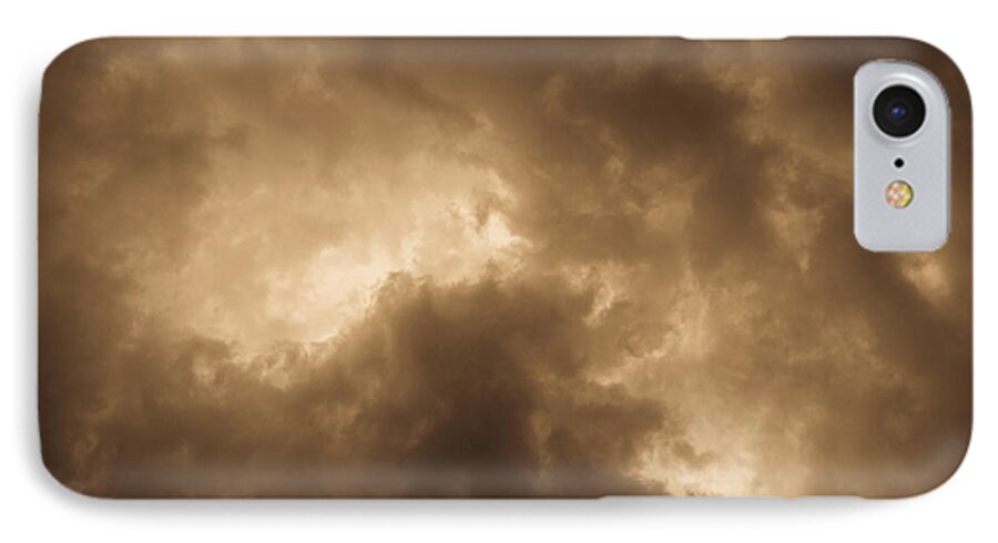 Sepia Sepia Toned iPhone 7 Case featuring the photograph Sepia Clouds #2 by David Pyatt