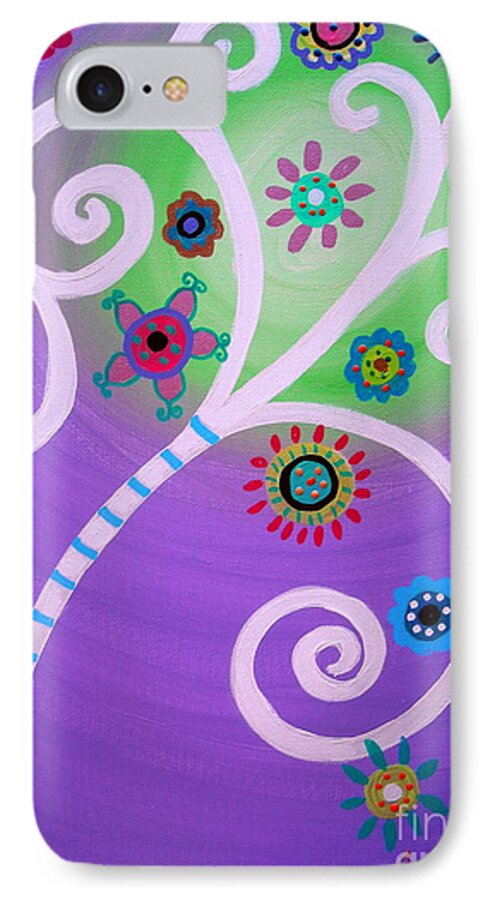 Tree iPhone 7 Case featuring the painting Tree Of Life #3 by Pristine Cartera Turkus