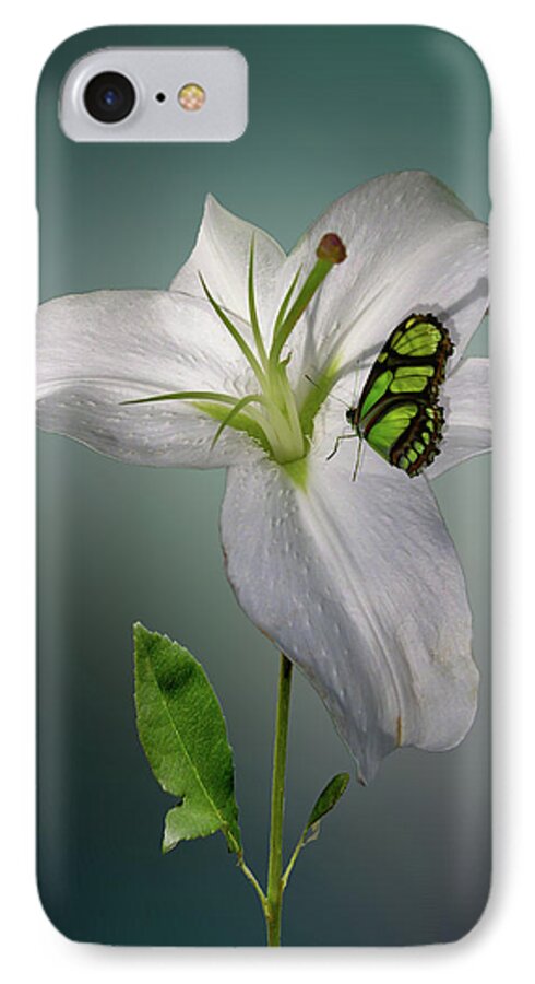 White iPhone 7 Case featuring the photograph 4371 by Peter Holme III