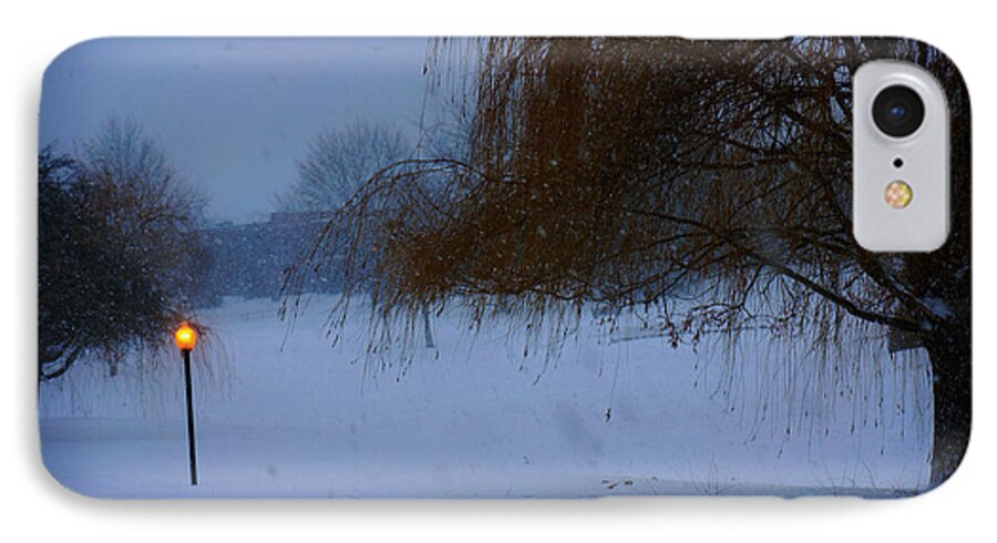 Landscape iPhone 7 Case featuring the painting Winter Landscape #6 by Celestial Images