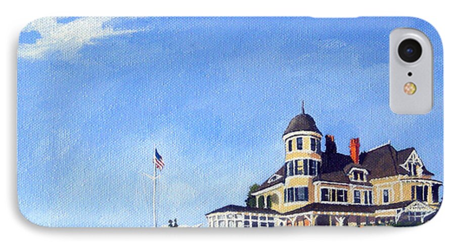 Christine Hopkins iPhone 7 Case featuring the painting Castle Hill Inn Newport Rhode Island #6 by Christine Hopkins