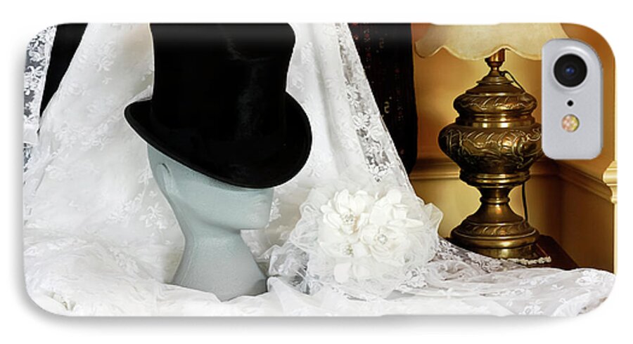 Top Hat iPhone 7 Case featuring the photograph A Bridal Scene by Terri Waters