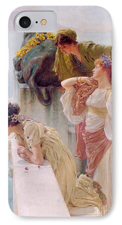 A Coign Of Vantage iPhone 7 Case featuring the painting A Coign of Vantage by Lawrence Alma-Tadema