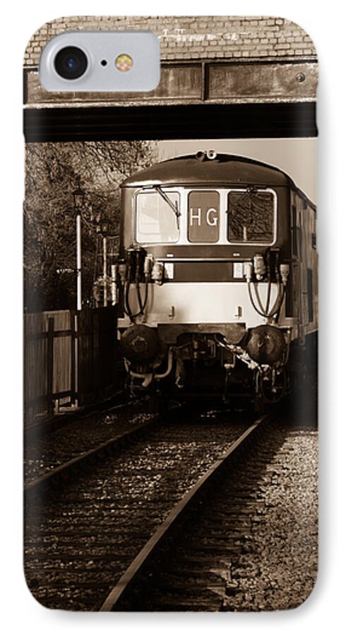 Blunsdon Station iPhone 7 Case featuring the photograph A diesel engine at Swindon and Cricklade railway by Steven Sexton