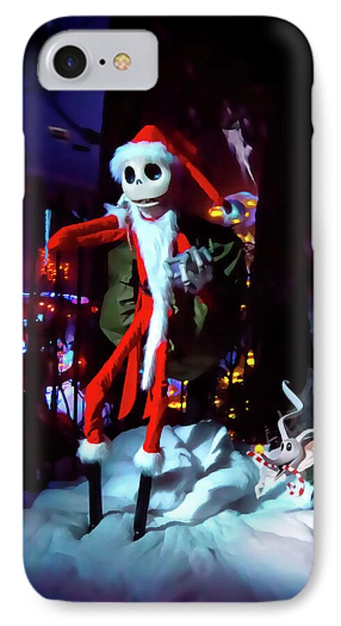 Magic Kingdom iPhone 7 Case featuring the photograph A Haunted Christmas by Mark Andrew Thomas