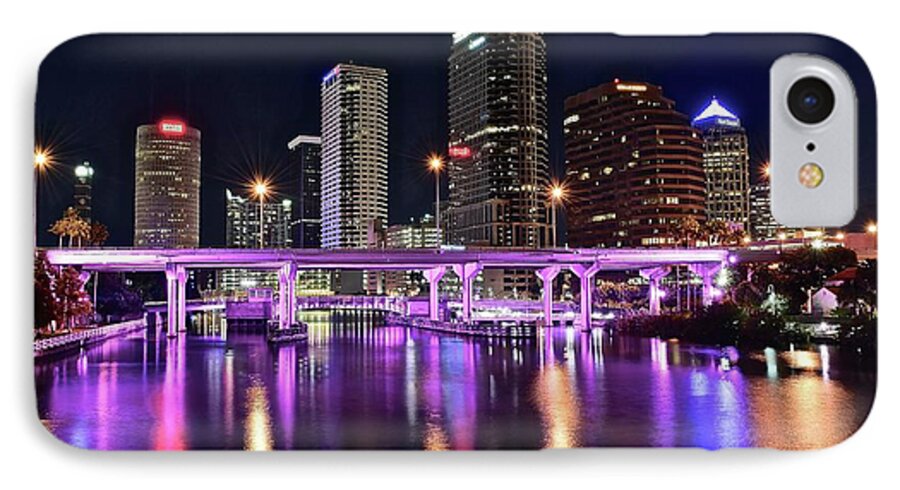 Tampa iPhone 7 Case featuring the photograph A Tampa Night by Frozen in Time Fine Art Photography