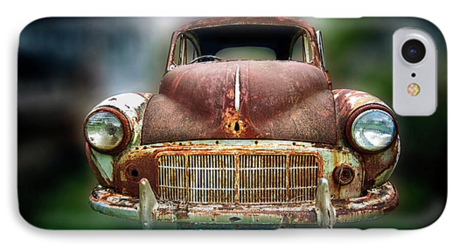 Car iPhone 7 Case featuring the photograph Abandoned Car by Charuhas Images