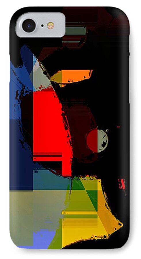 Abstract iPhone 7 Case featuring the digital art Abstract Night by Cooky Goldblatt