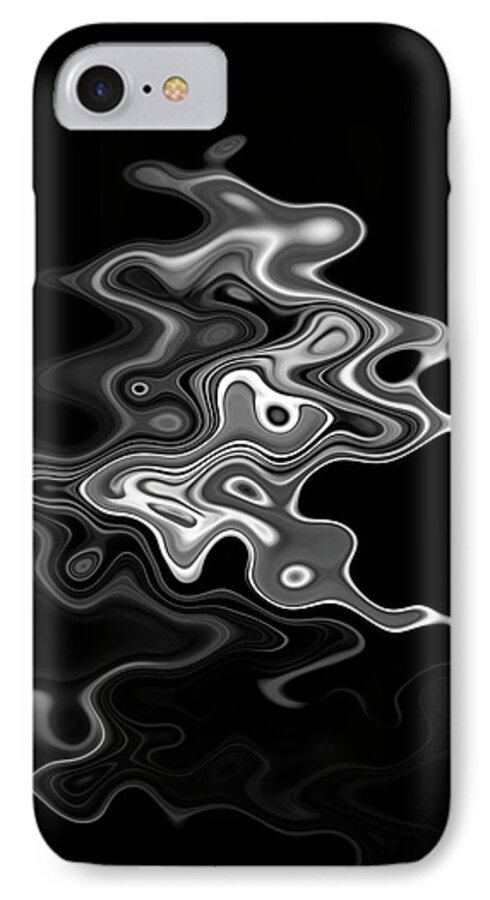Abstract iPhone 7 Case featuring the photograph Abstract Swirl Monochrome by David Gordon