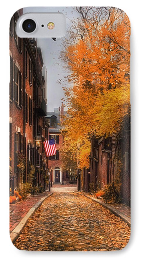 Boston iPhone 7 Case featuring the photograph Acorn St. by Joann Vitali