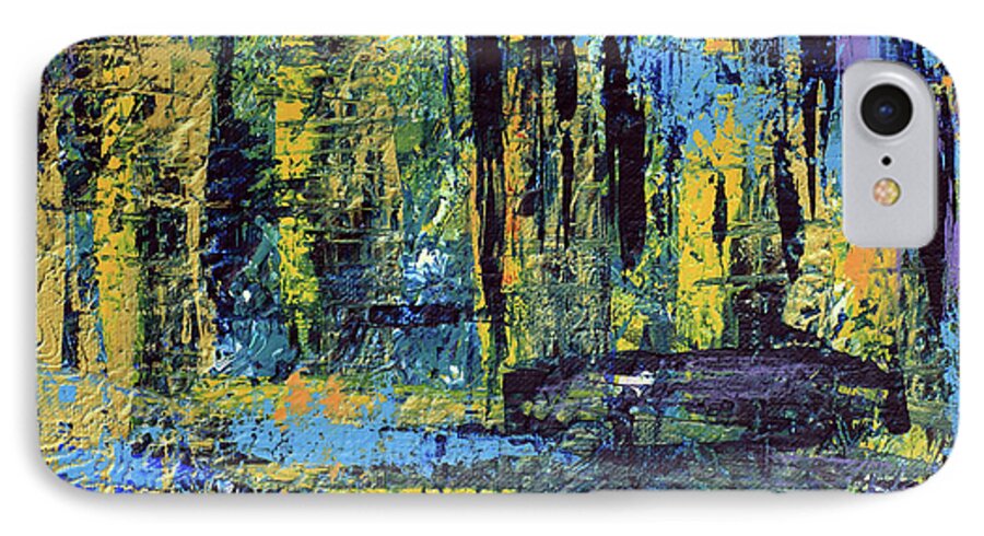 Yellow iPhone 7 Case featuring the painting Adventure II by Cathy Beharriell