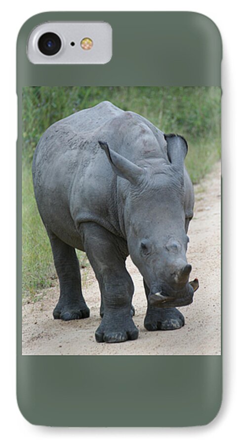 Rhino iPhone 7 Case featuring the photograph African Rhino by Suanne Forster