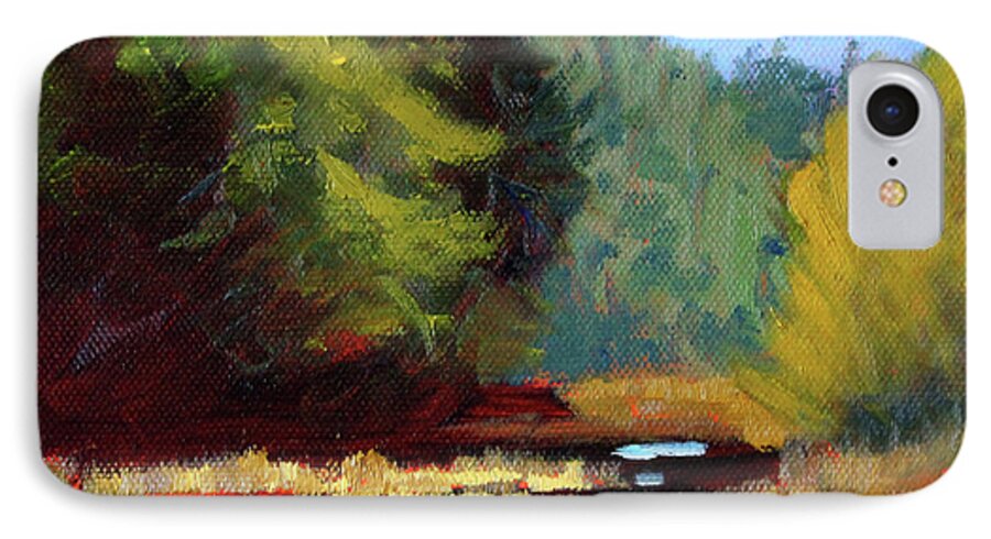 Bend Oregon iPhone 7 Case featuring the painting Afternoon on the River by Nancy Merkle