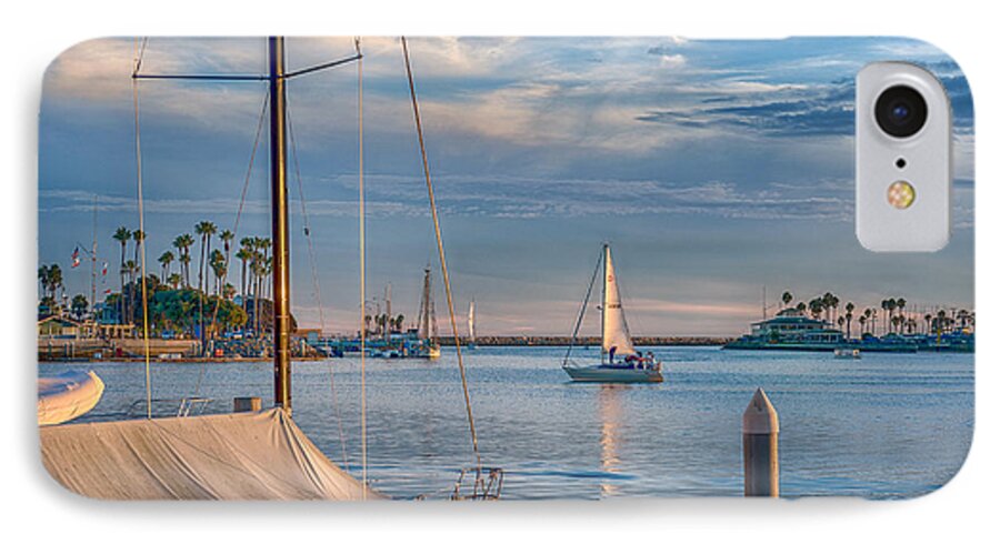 Naples Canals iPhone 7 Case featuring the photograph Alamitos Bay inlet Sailboat by David Zanzinger