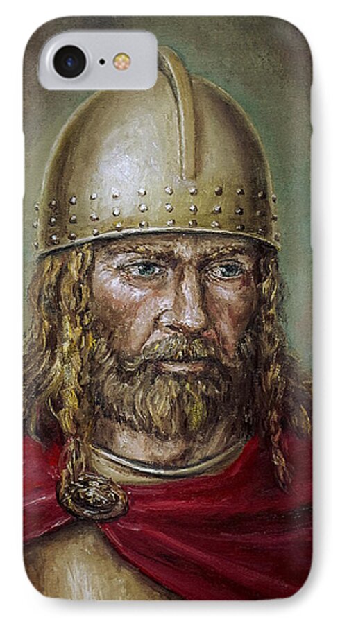 Warrior iPhone 7 Case featuring the painting Alaric the Visigoth by Arturas Slapsys