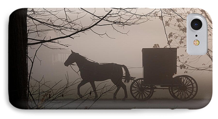 Amish Buggy iPhone 7 Case featuring the photograph Amish Morning 1 by David Arment