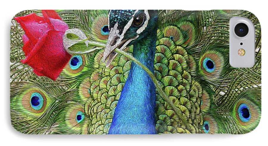 Peafowl iPhone 7 Case featuring the photograph Amore by Art Cole