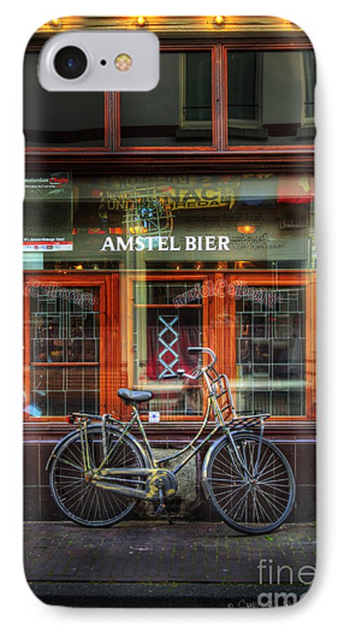 Bicycle iPhone 7 Case featuring the photograph Amstel Bier Bicycle by Craig J Satterlee