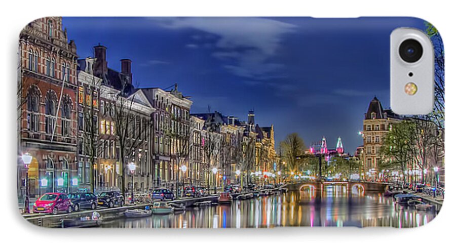Amsterdam iPhone 7 Case featuring the photograph Amsterdam Reflections by Nadia Sanowar