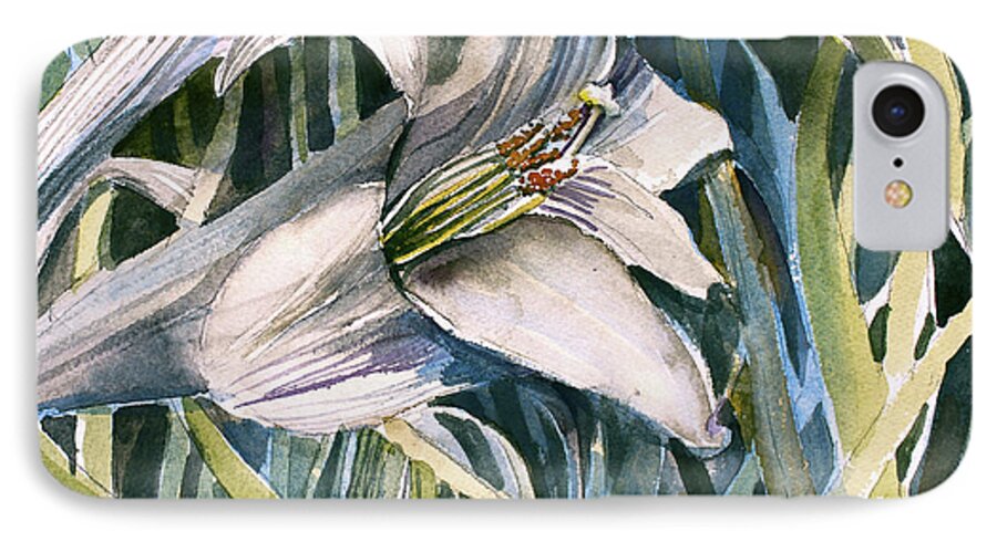 Lily iPhone 7 Case featuring the painting An Easter Lily by Mindy Newman