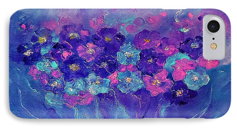 Flowers iPhone 7 Case featuring the painting Anemone by Amalia Suruceanu