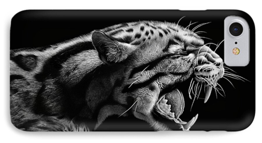 Animal iPhone 7 Case featuring the drawing Anger by Miro Gradinscak