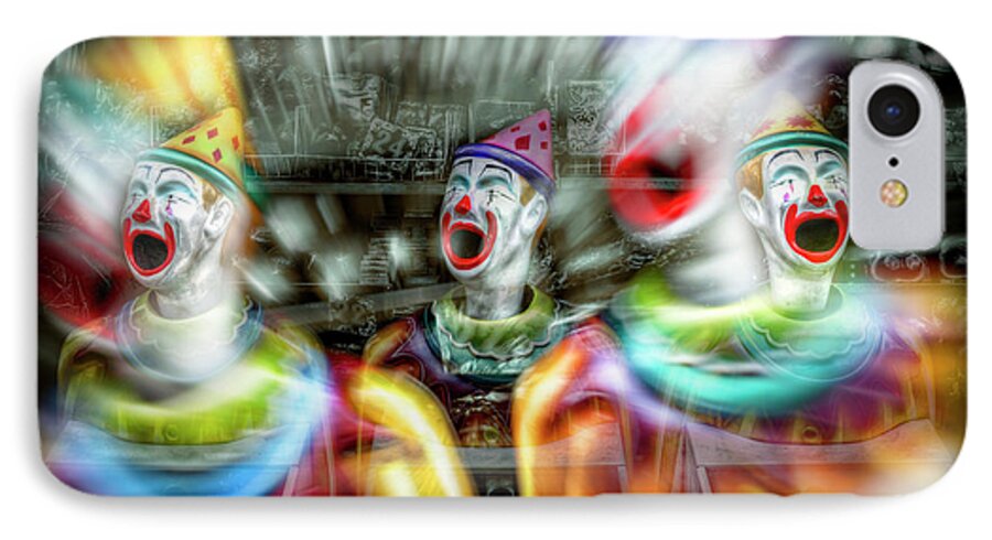 Amusement iPhone 7 Case featuring the photograph Angry Clowns by Wayne Sherriff