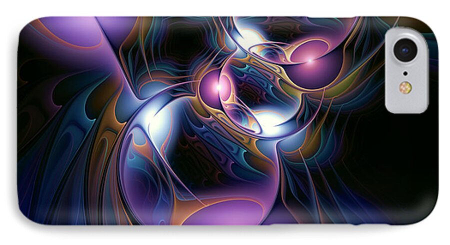 Abstract iPhone 7 Case featuring the digital art Anointment by Casey Kotas