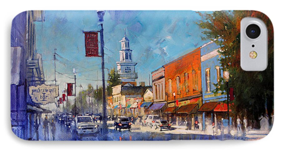 Apex iPhone 7 Case featuring the painting Apex Sunday Morning by Dan Nelson