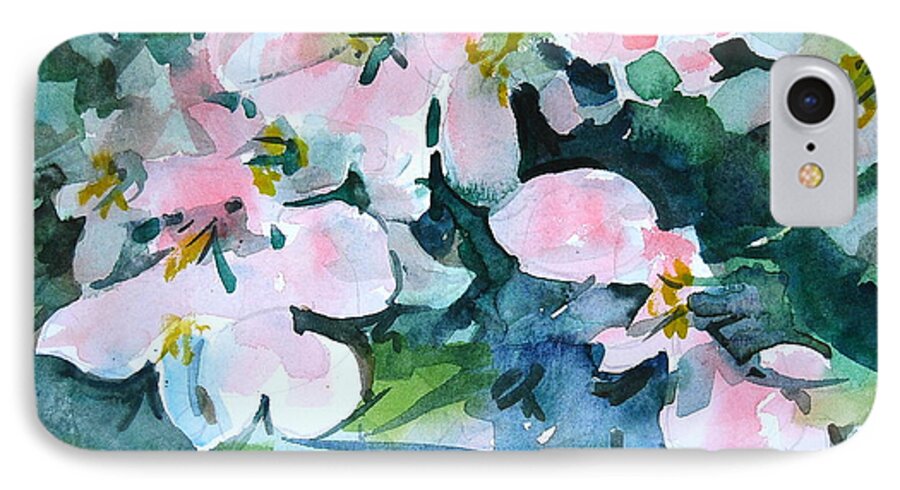 Berkshire Hills Paintings iPhone 7 Case featuring the painting Apple Blossom Time by Len Stomski