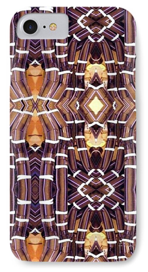 Abstract iPhone 7 Case featuring the digital art Arctic Pipe by Ron Bissett