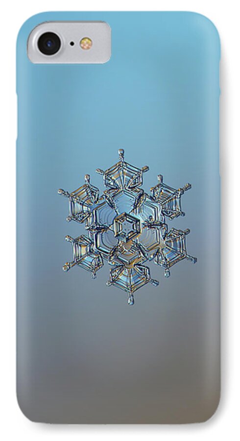Snowflake iPhone 7 Case featuring the photograph Snowflake photo - Flying castle by Alexey Kljatov