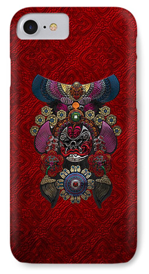 treasures Of China By Serge Averbukh iPhone 7 Case featuring the photograph Chinese Masks - Large Masks Series - The Demon #1 by Serge Averbukh