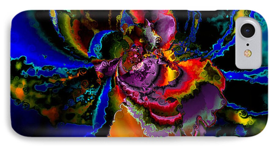 Contemporary iPhone 7 Case featuring the digital art Assault by the BLUES by Claude McCoy