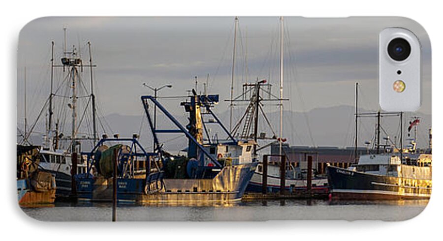 Ships iPhone 7 Case featuring the photograph Astoria Fishing Fleet at Dawn by Chuck Flewelling