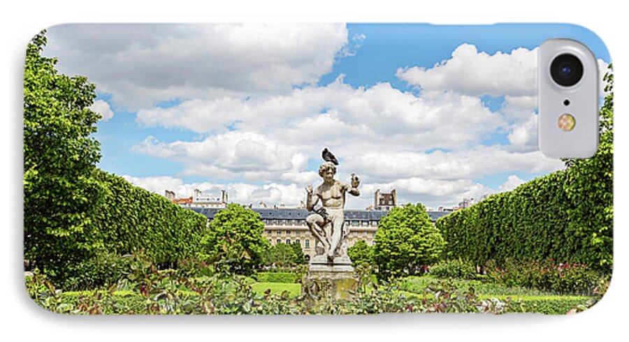Jardin Du Palais Royal iPhone 7 Case featuring the photograph At the Palais Royal Gardens by Melanie Alexandra Price
