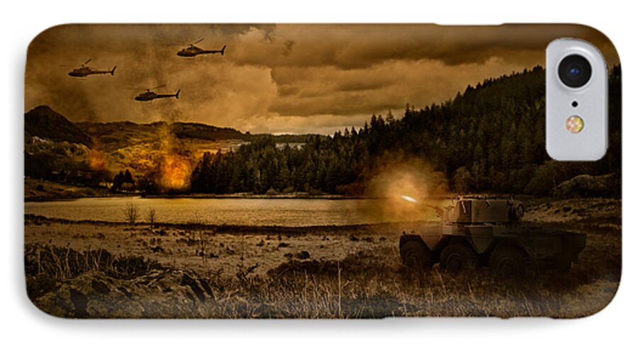 Alvis iPhone 7 Case featuring the photograph Attack at Nightfall by Amanda Elwell