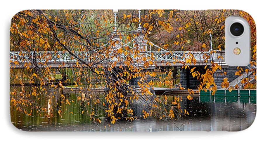 Autumn iPhone 7 Case featuring the photograph Autumn Bridge by Susan Cole Kelly