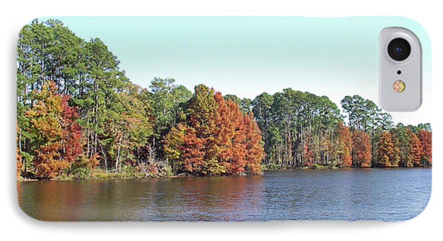 Autumn Colors iPhone 7 Case featuring the photograph Autumn Color at Ratcliff Lake by Jayne Wilson
