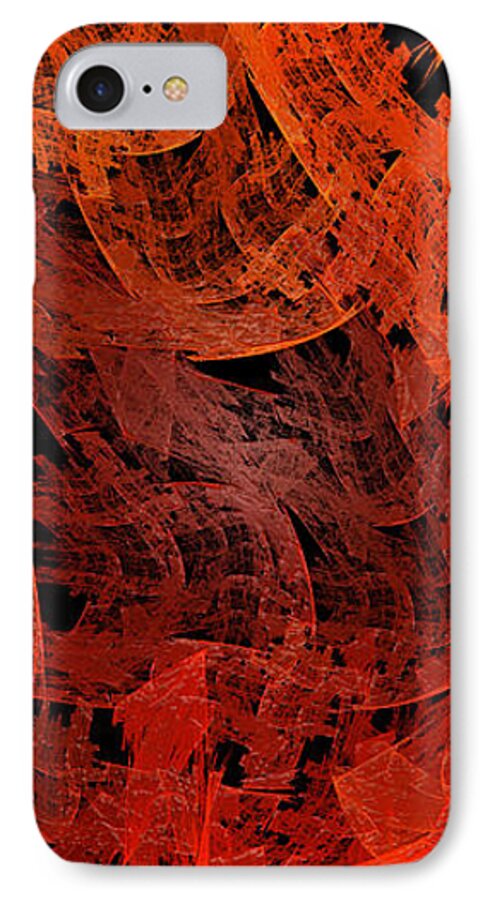 Andee Design Abstract iPhone 7 Case featuring the digital art Autumn In Space Abstract Pano 2 by Andee Design