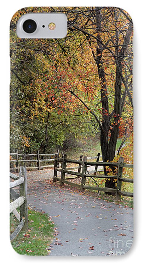 Autumn iPhone 7 Case featuring the photograph Autumn Path in Park in Maryland by William Kuta