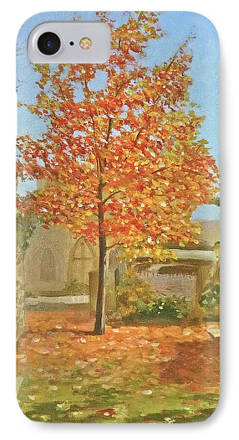 Fall iPhone 7 Case featuring the painting Autumn Tree by Ellen Paull