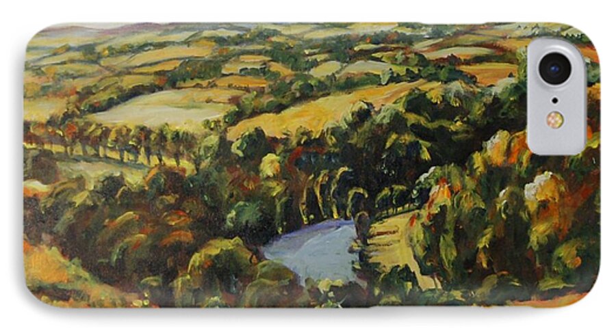 Landscape iPhone 7 Case featuring the painting Autumn Vista by Ingrid Dohm