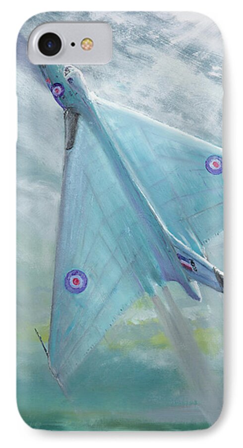Avro iPhone 7 Case featuring the painting Avro Vulcan B1 Night flight by Vincent Alexander Booth