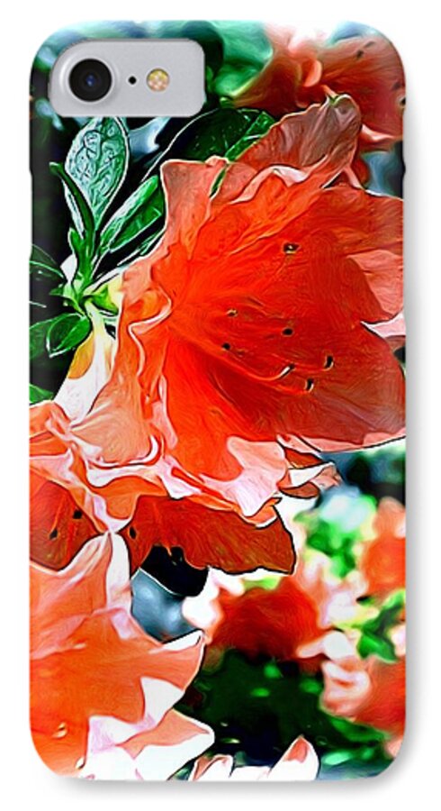 Fine Art iPhone 7 Case featuring the painting Azaleas in the Spring by Patricia Griffin Brett