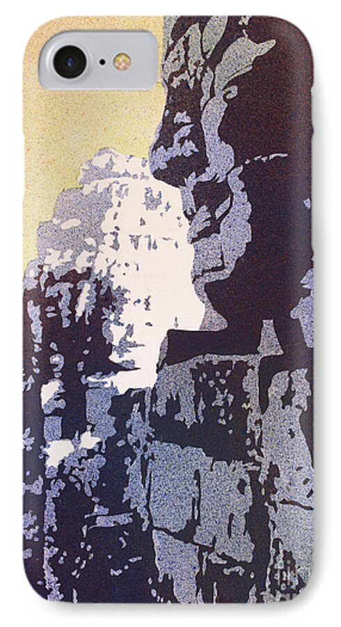 12th Century Ruin iPhone 7 Case featuring the painting Bayon Temple- Angkor Wat, Cambodia by Ryan Fox