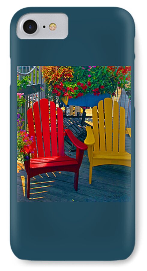 Deck iPhone 7 Case featuring the photograph Beach Town Charm by Marie Hicks