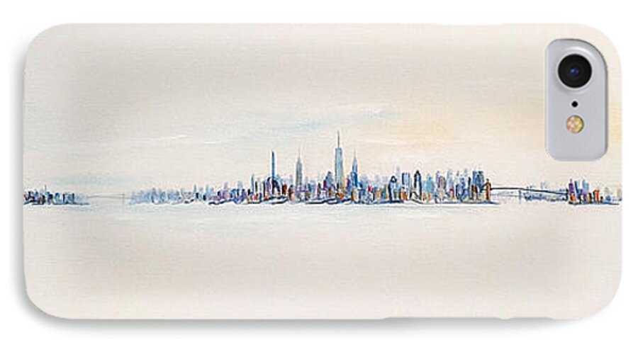 Cityscape iPhone 7 Case featuring the painting Beautiful Morning by Jack Diamond