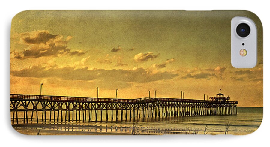 Cherry Grove iPhone 7 Case featuring the photograph Behind Cherry Grove Pier by Trish Tritz