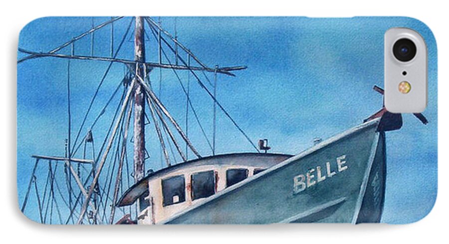 Watercolor iPhone 7 Case featuring the painting Belle original by Sandy Brindle